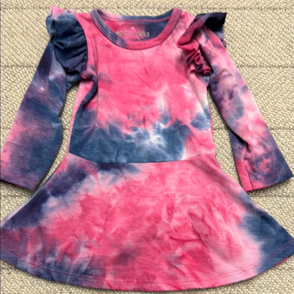 Hannah Sky Pink and Blue Tie-Dye Dress size 2T